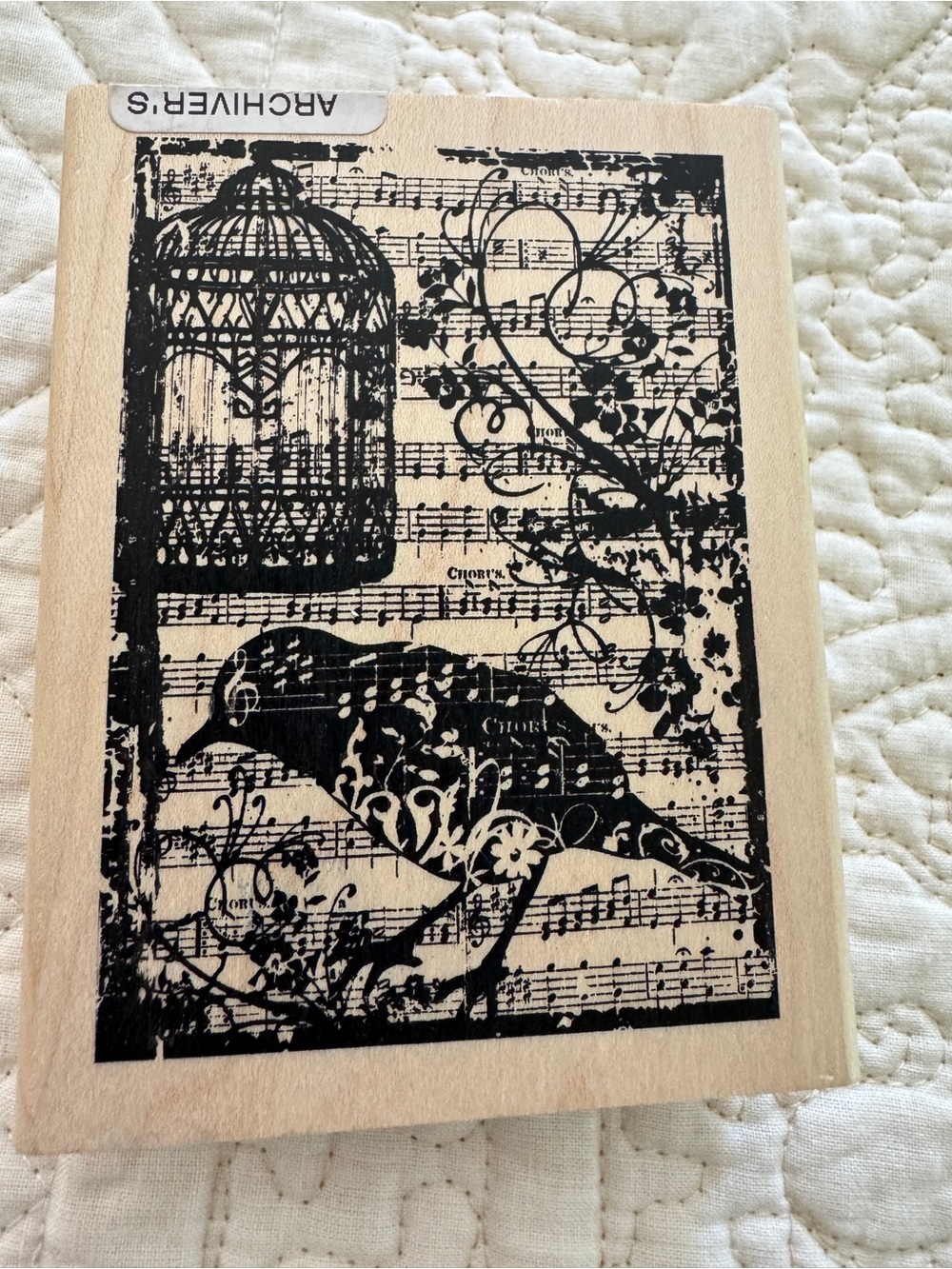 Tim Holtz Birdsong Rubber Stamp